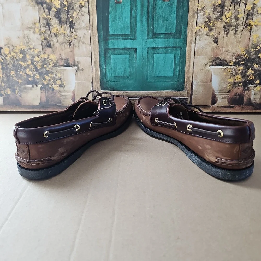 Mens Sperry Topsider Brown / Brown Suede Boat Shoe Size 9 M